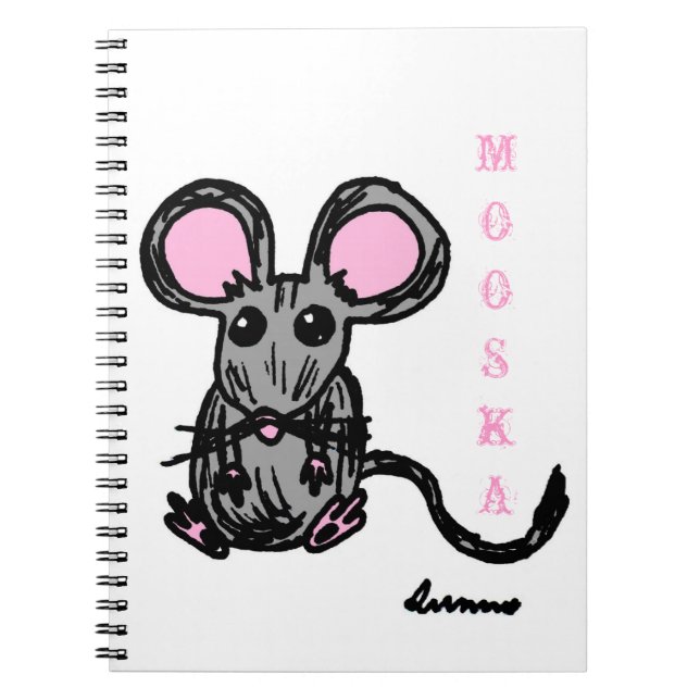 Caderno Espiral Notebook para mouse Mooska bonito (Frente)