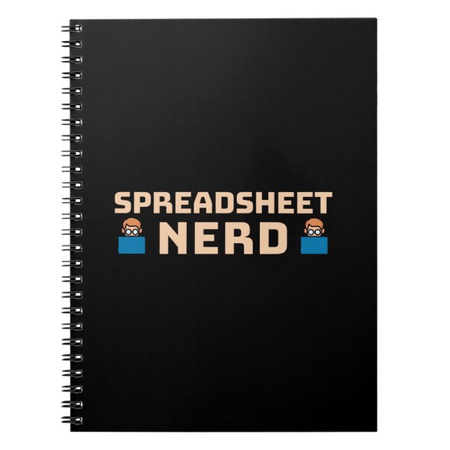 Caderno Espiral Notebook para Nerd de folha de cálculo (Frente)