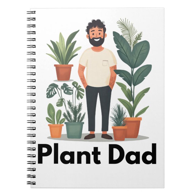 Caderno Espiral Notebook para Pais de plantas (Frente)