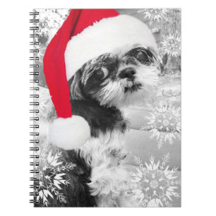Caderno Espiral Notebook para papais noeis Shih Tzu Girl