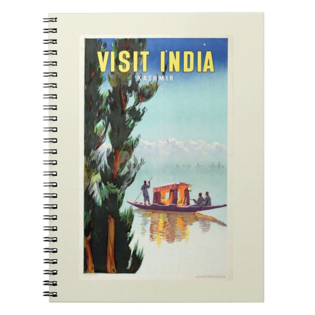 Caderno Espiral Notebook para Poster de viagens Índia (Frente)