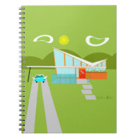 Notebook para Primaveras de palma retrô