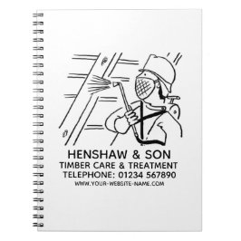 Caderno Espiral Notebook para tratamento de madeiras e de madeira