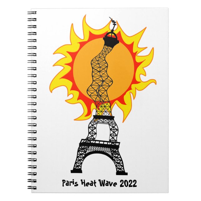 Caderno Espiral Notebook Paris Heat Wave 2022 (Frente)