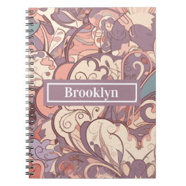 Caderno Espiral Notebook Pastel Abstrato