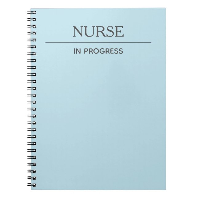 Caderno Espiral Notebook Pastel Azul Personalizado Em Curso (Frente)
