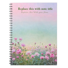 Caderno Espiral Notebook Pastel Floral rico