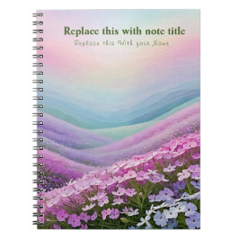 Caderno Espiral Notebook Pastel Floral rico