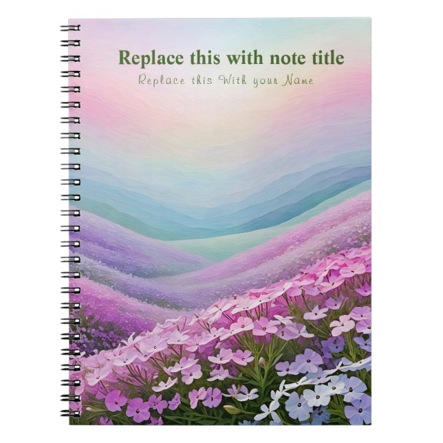 Caderno Espiral Notebook Pastel Floral rico (Frente)