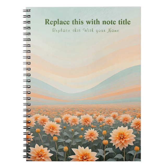 Caderno Espiral Notebook Pastel Floral rico (Frente)