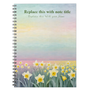Caderno Espiral Notebook Pastel Floral rico