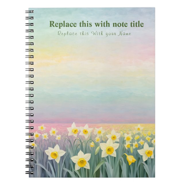Caderno Espiral Notebook Pastel Floral rico (Frente)
