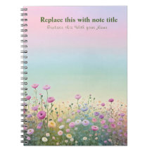 Notebook Pastel Floral rico