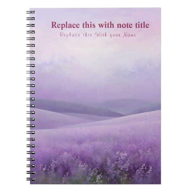 Caderno Espiral Notebook Pastel Floral rico (Frente)