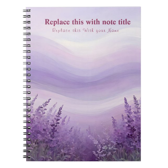Caderno Espiral Notebook Pastel Floral rico (Frente)