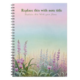 Caderno Espiral Notebook Pastel Floral rico