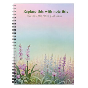 Caderno Espiral Notebook Pastel Floral rico