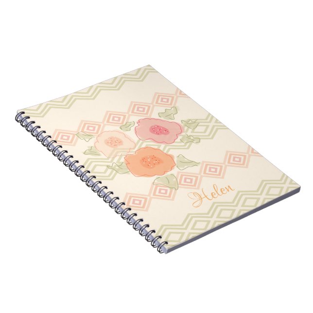 Caderno Espiral Notebook Pastel Floral Spiral (Lado Direito)