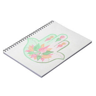 Caderno Espiral Notebook Pastel Hamsa