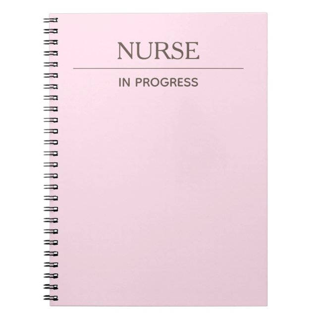 Caderno Espiral Notebook Pastel Personalizado Simples Enfermeiro e (Frente)