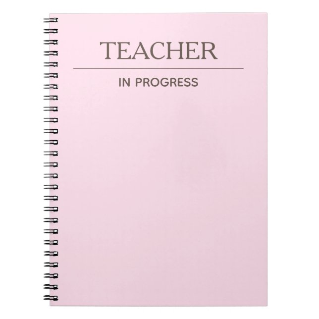 Caderno Espiral Notebook Pastel simples e personalizado em andamen (Frente)