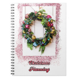 Caderno Espiral Notebook Pastel Wreath de Planejamento Natal