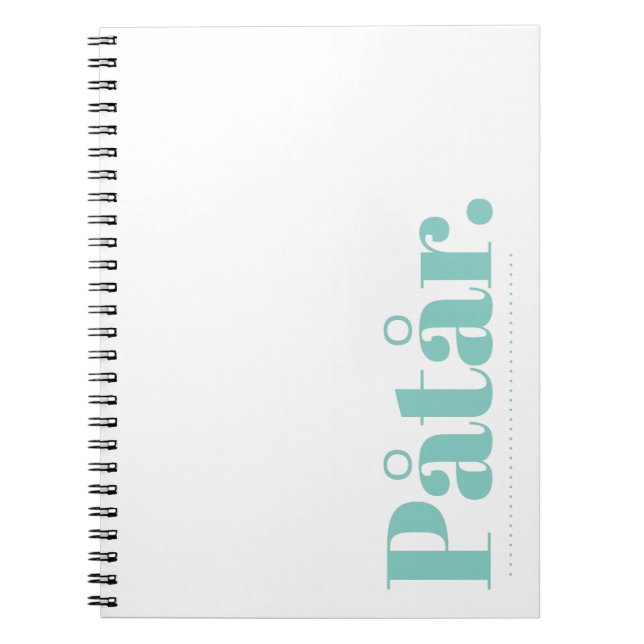 Caderno Espiral Notebook Påtår (Frente)
