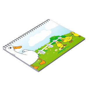 Caderno Espiral Notebook Patos de Cartoon