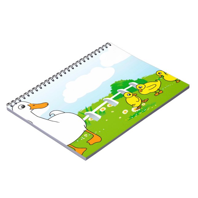 Caderno Espiral Notebook Patos de Cartoon (Left Side)