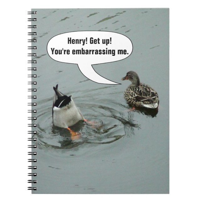 Caderno Espiral Notebook Patos Personalizável (Frente)