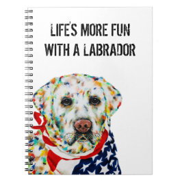 Caderno Espiral Notebook Patriótico Labrador de 6,5" x 8,75"