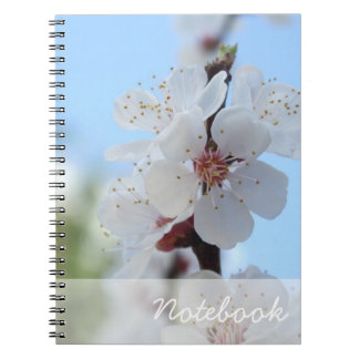 Caderno Espiral Notebook Peach Flowers