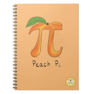 Caderno Espiral Notebook Peach Pi Cute Math Pi Day