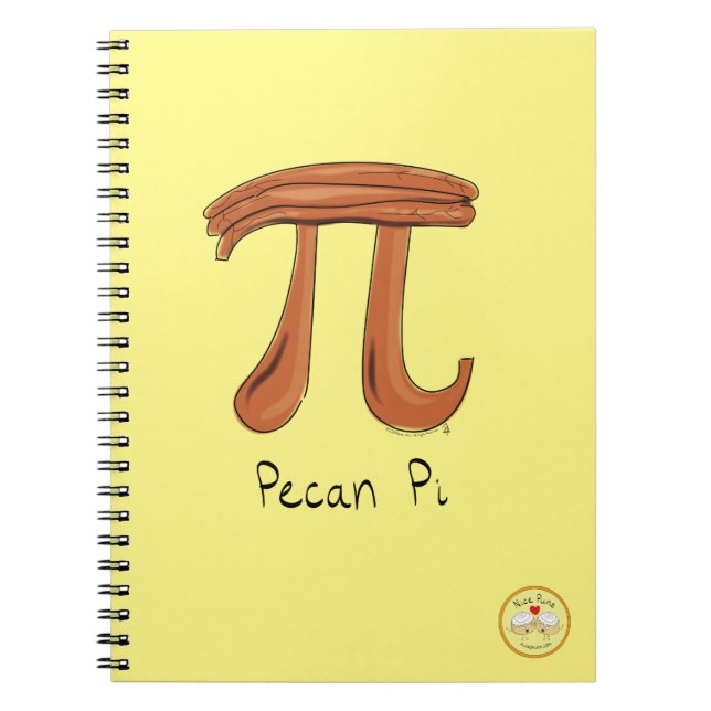 Caderno Espiral Notebook Pecan Pi Cute Math Pi Day (Frente)