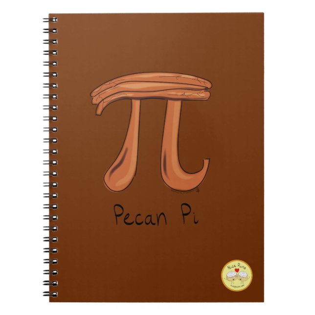 Caderno Espiral Notebook Pecan Pi Cute Math Pi Day (Frente)