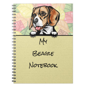 Caderno Espiral notebook Peeking Cute Beagle