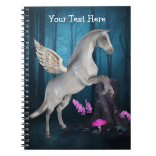 Caderno Espiral Notebook Pegasus Fantasy Horse Voando