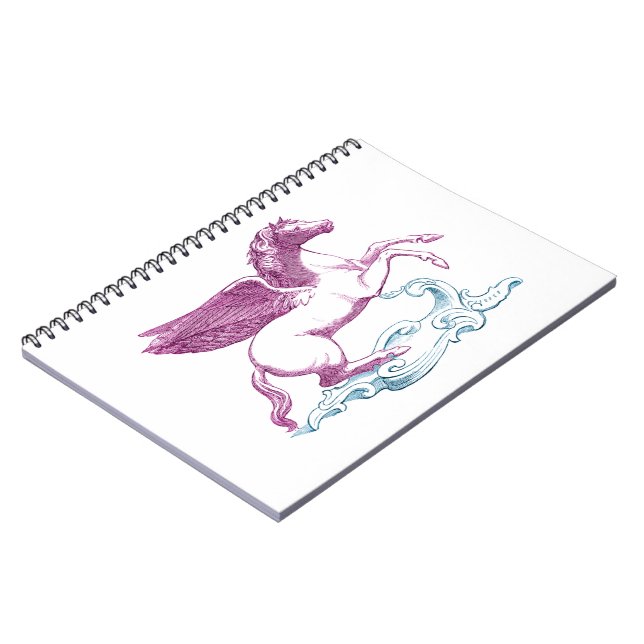 Caderno Espiral Notebook Pegasus Roxo (Left Side)