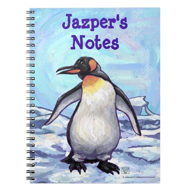 Caderno Espiral Notebook Penguin personalizado (Frente)