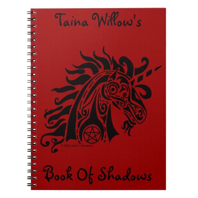 Caderno Espiral Notebook Pentacle Unicorn (preto) (Frente)