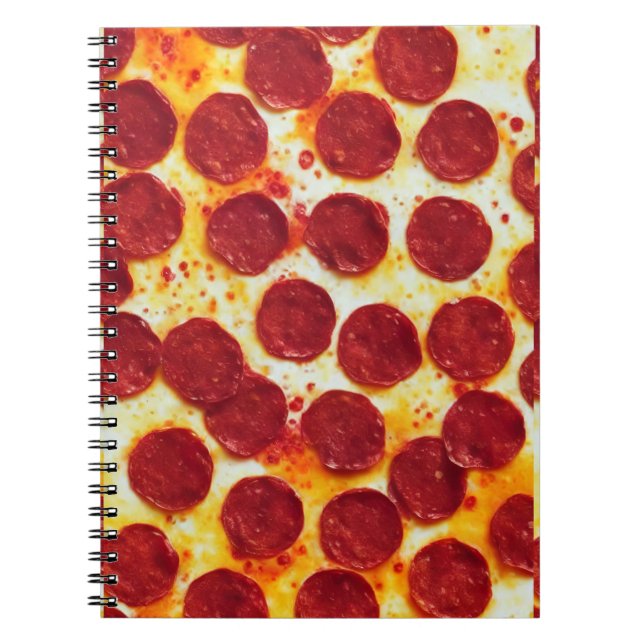 Caderno Espiral Notebook Pepperoni Pizza (Frente)