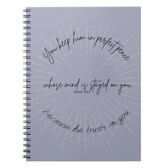 Caderno Espiral Notebook perfeito para paz (Frente)