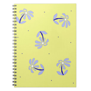 Caderno Espiral notebook Periwinkle Flower