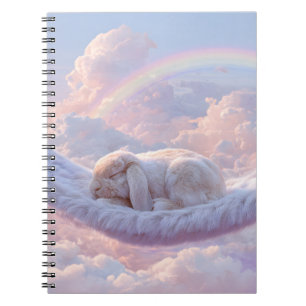 Caderno Espiral Notebook Pernalonga Fluffy Cloud Rainbow