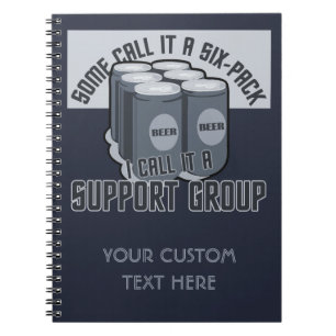 Caderno Espiral notebook personalizado Beer Six Pack