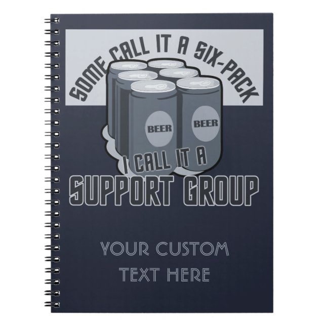 Caderno Espiral notebook personalizado Beer Six Pack (Frente)