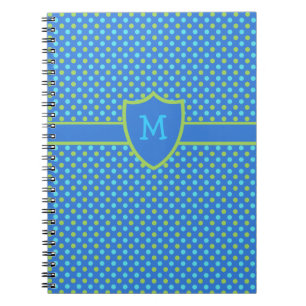 Caderno Espiral Notebook personalizado: Bolinhas azuis