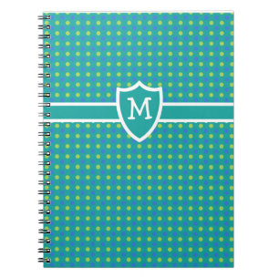 Caderno Espiral Notebook personalizado: Bolinhas verdes