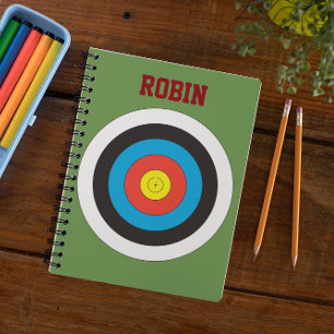 Caderno Espiral Notebook personalizado Bullseye Archery