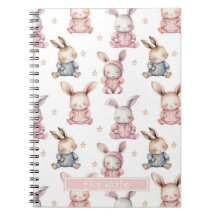 Notebook Personalizado com Coelhos Coelhinhos Sono